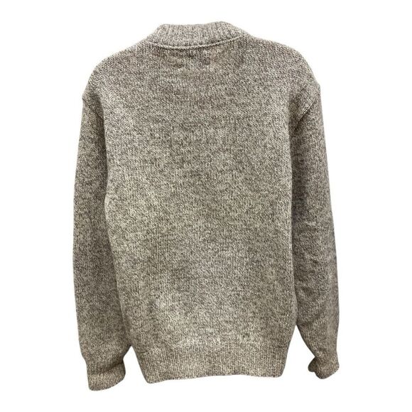 Vintage Campus Ragg Wool Knit Sweater Size M Beige Made in USA Classic Crew Neck - Picture 6 of 11